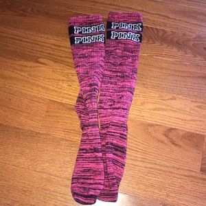 pink tall socks